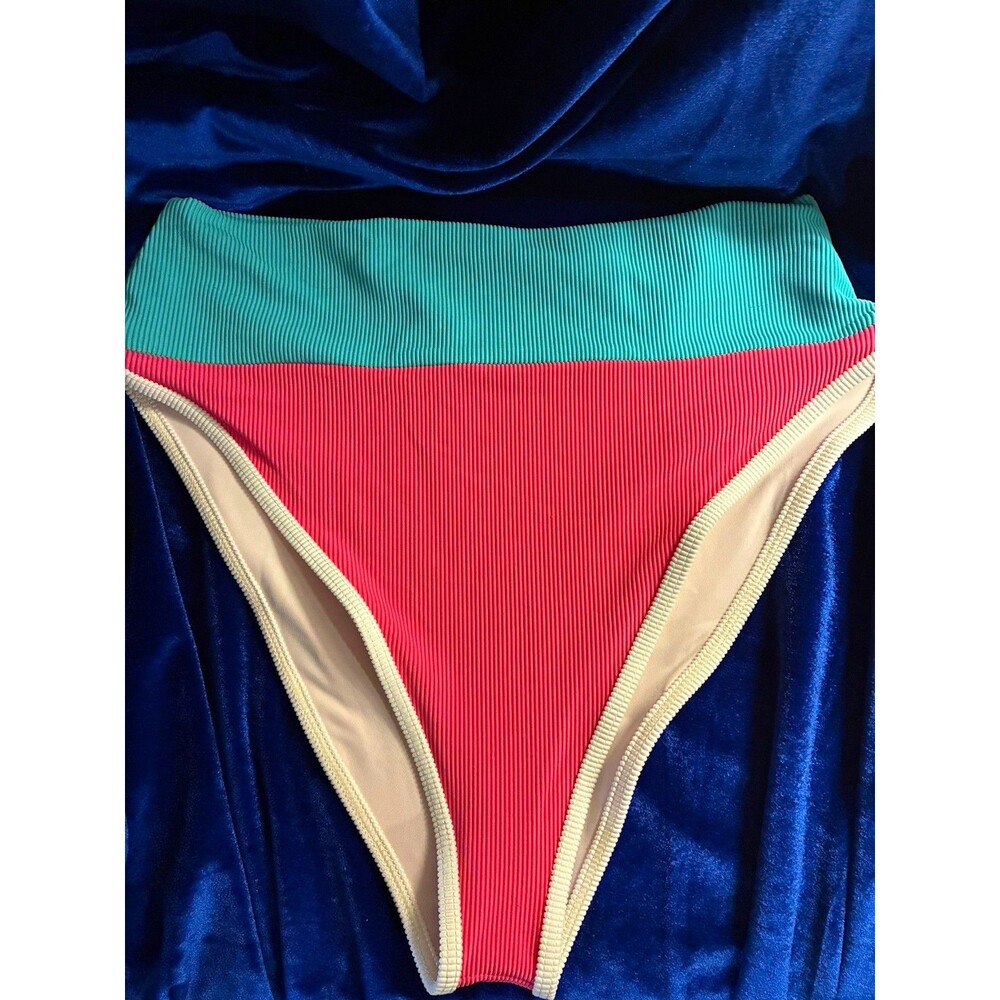 NEW Beach Riot Emmy Ribbed women’s  Colorblock high-Waist Size L
